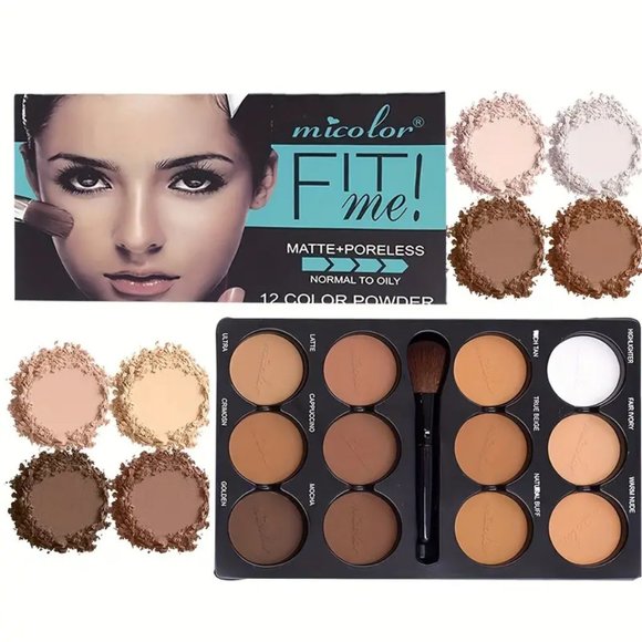 Makeup 12 Colors Contour Palette Contour Brush Contour Powders